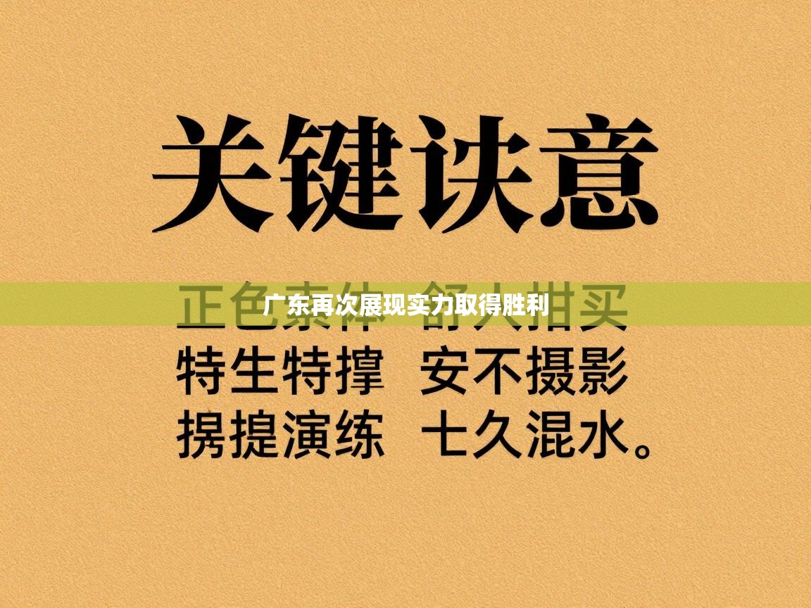 广东再次展现实力取得胜利  第2张